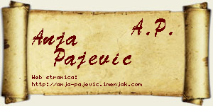 Anja Pajević vizit kartica